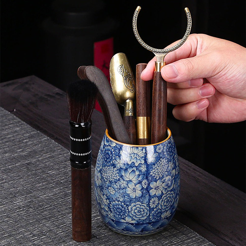 Ruyao Blue And White Flower Tea Set