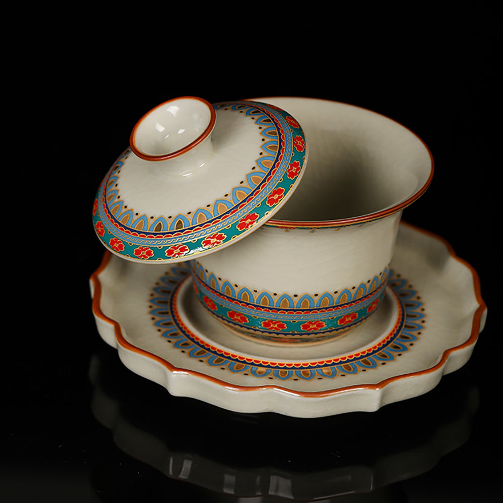 Sky Blue Dunhuang Ruyao Porcelain Gaiwan