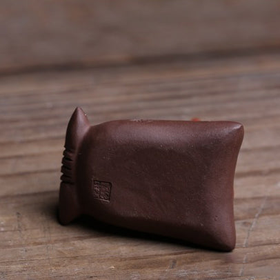 Purple Clay Mouse &amp; Treasure Tea Pet