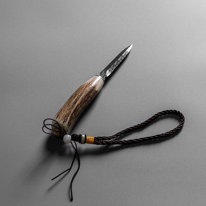 Poplar Wood Tea Knife With Leather Case