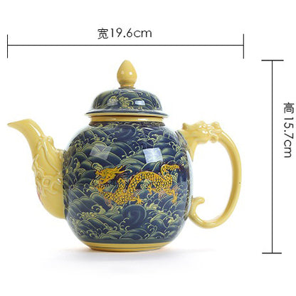 Jingdezhen Porcelain Chinese Dragon Teapot