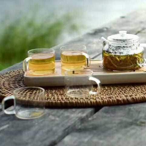 Glass Travel Tea Set With Tray