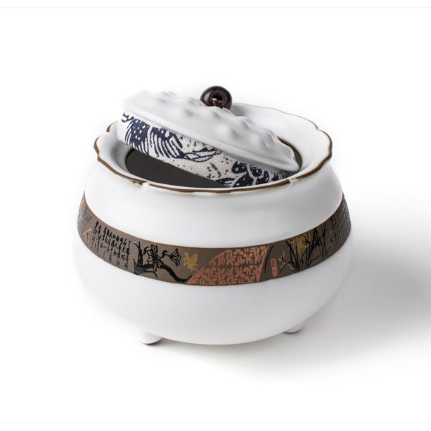 Lotus Shaped Ge Kiln Tea Caddy