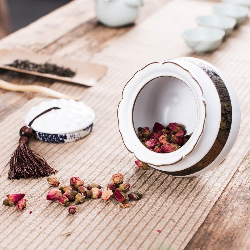 Lotus Shaped Ge Kiln Tea Caddy