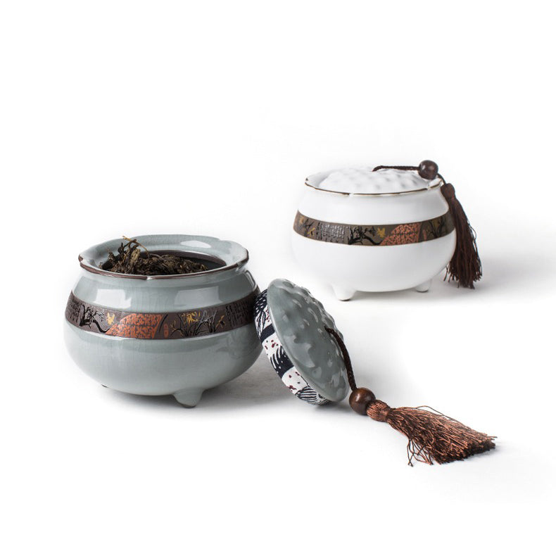 Lotus Shaped Ge Kiln Tea Caddy