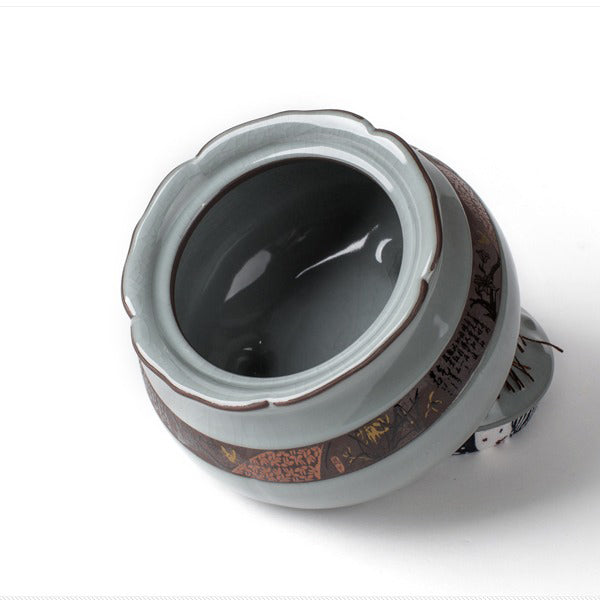 Lotus Shaped Ge Kiln Tea Caddy