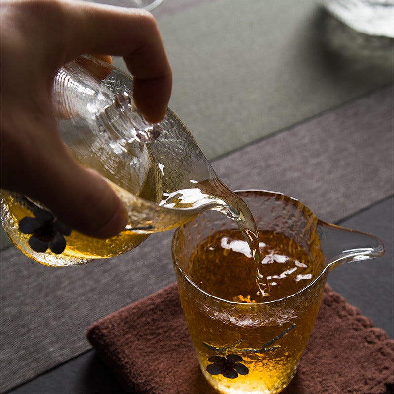 Japanese Style Plum Glass Tea Set