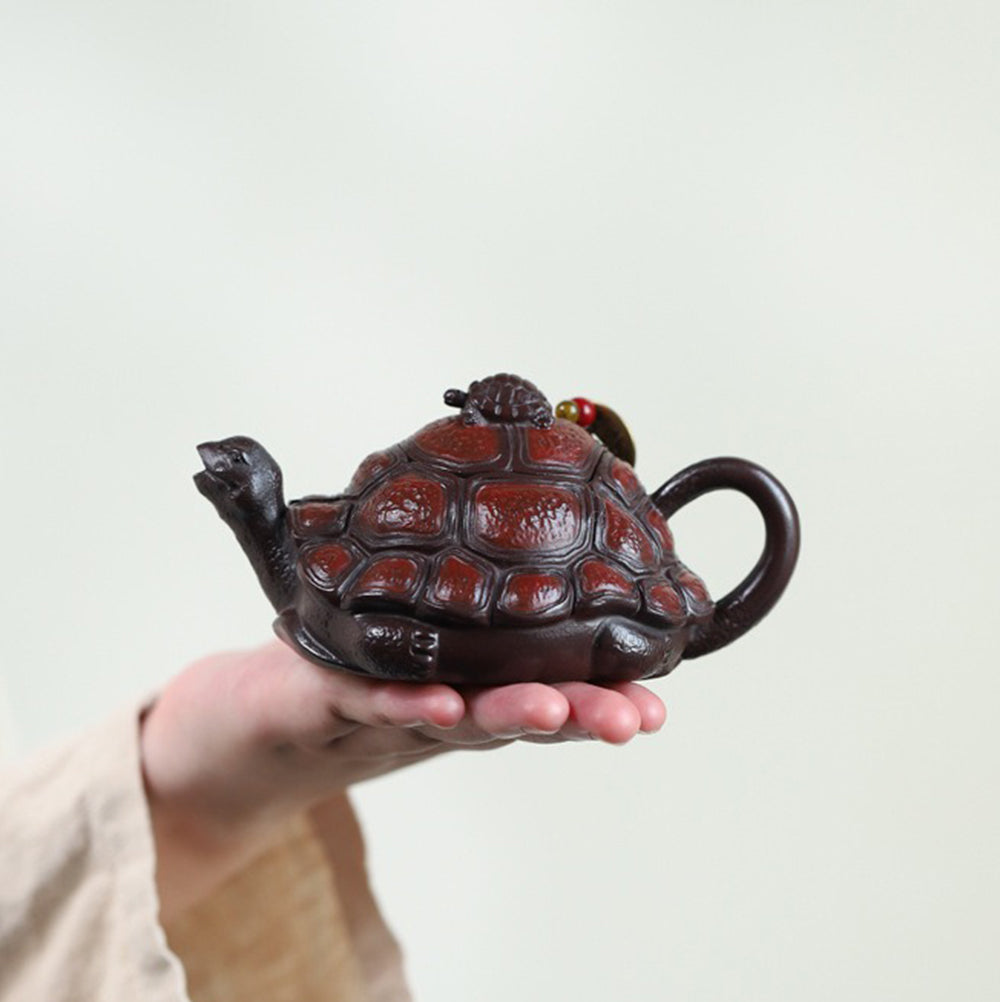 Yixing Purple Clay Turtle Teapot