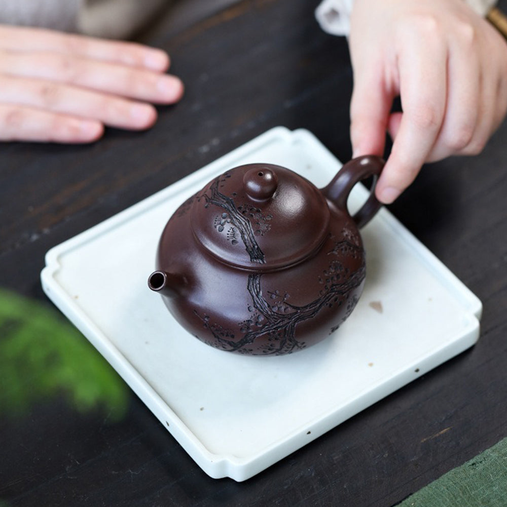 Yixing Purple Clay Plum Blossom Teapot