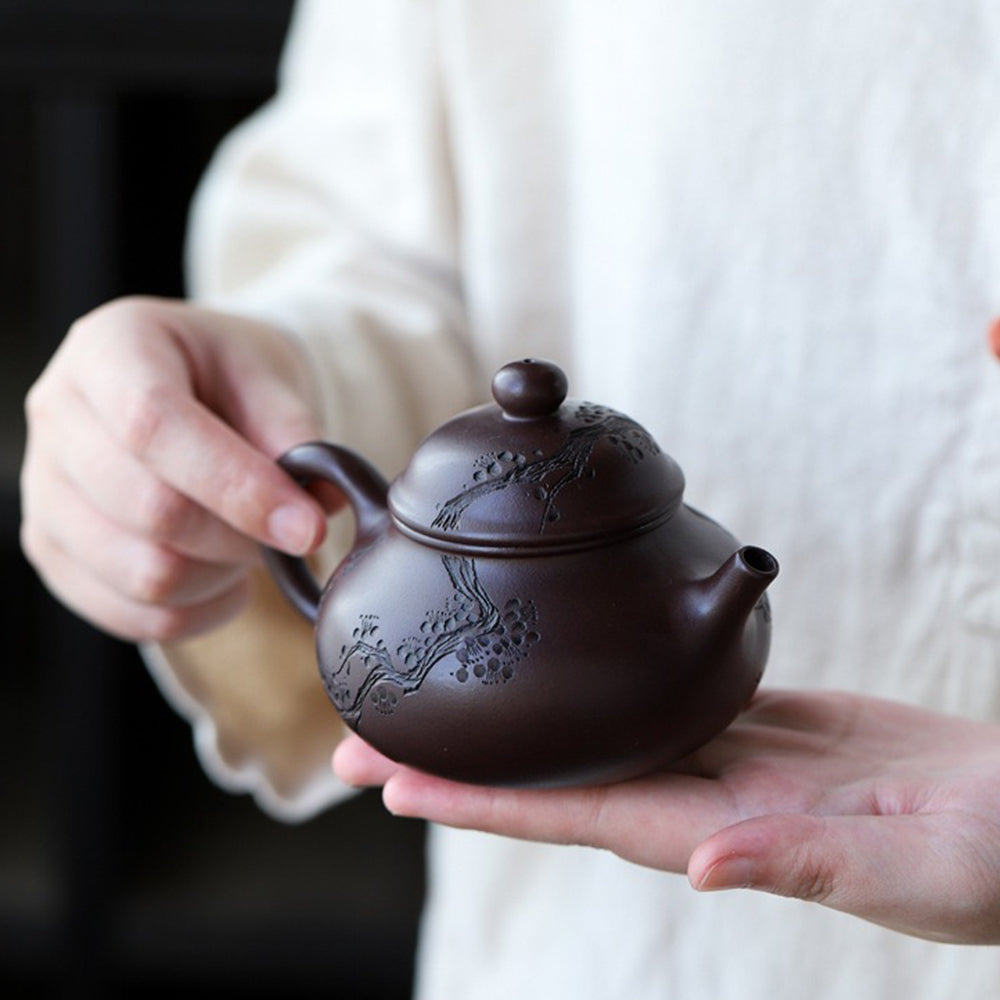 Yixing Purple Clay Plum Blossom Teapot