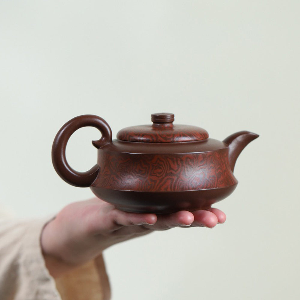 Yixing Purple Clay Boat Teapot