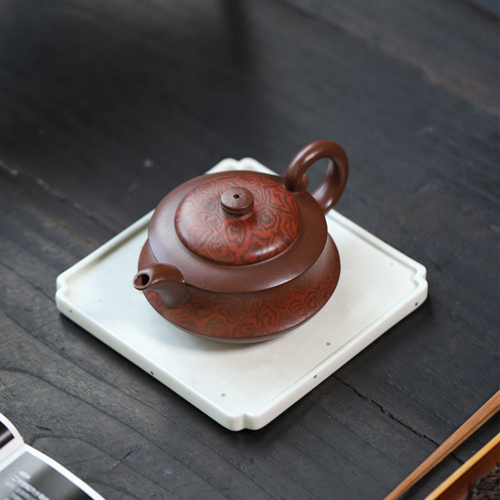 Yixing Purple Clay Boat Teapot