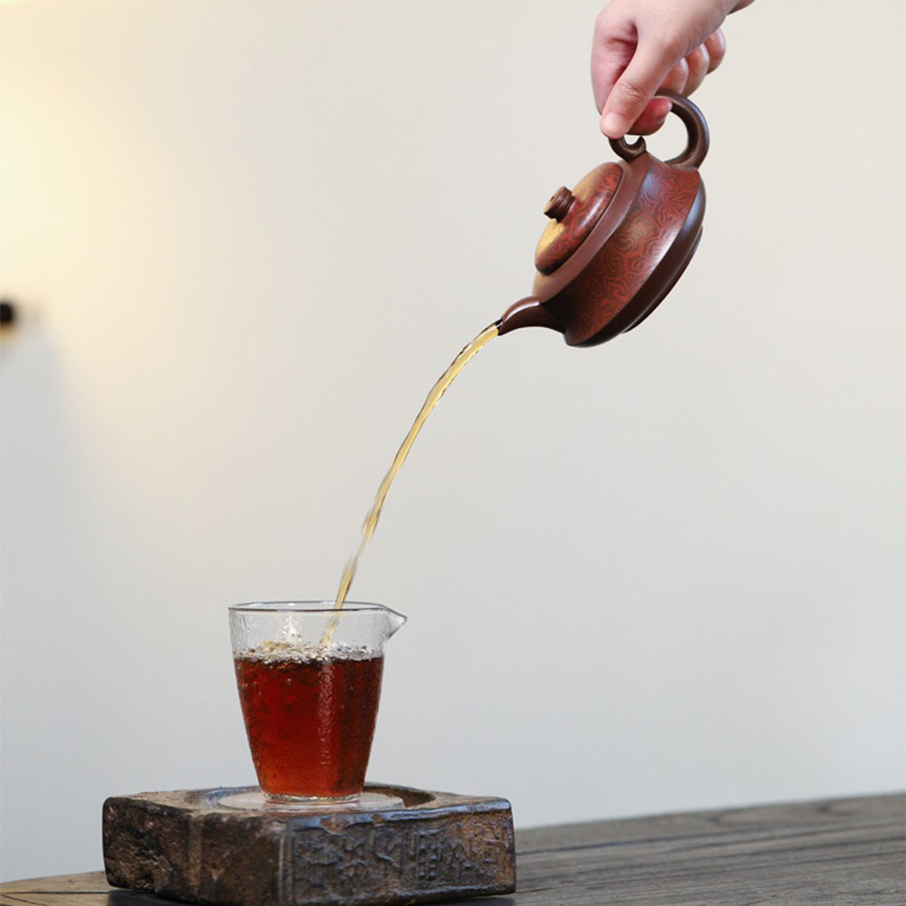 Yixing Purple Clay Boat Teapot