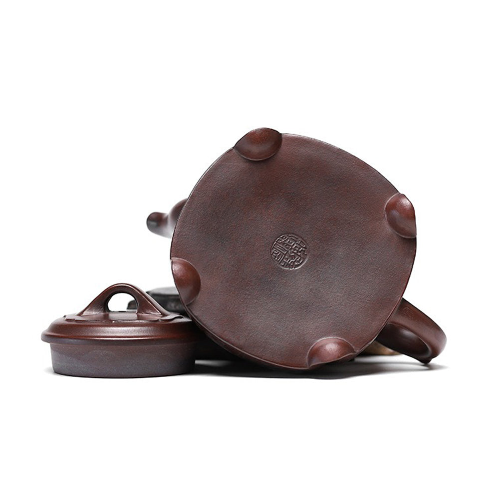 Purple Clay Lotus Heart Sutra Teapot