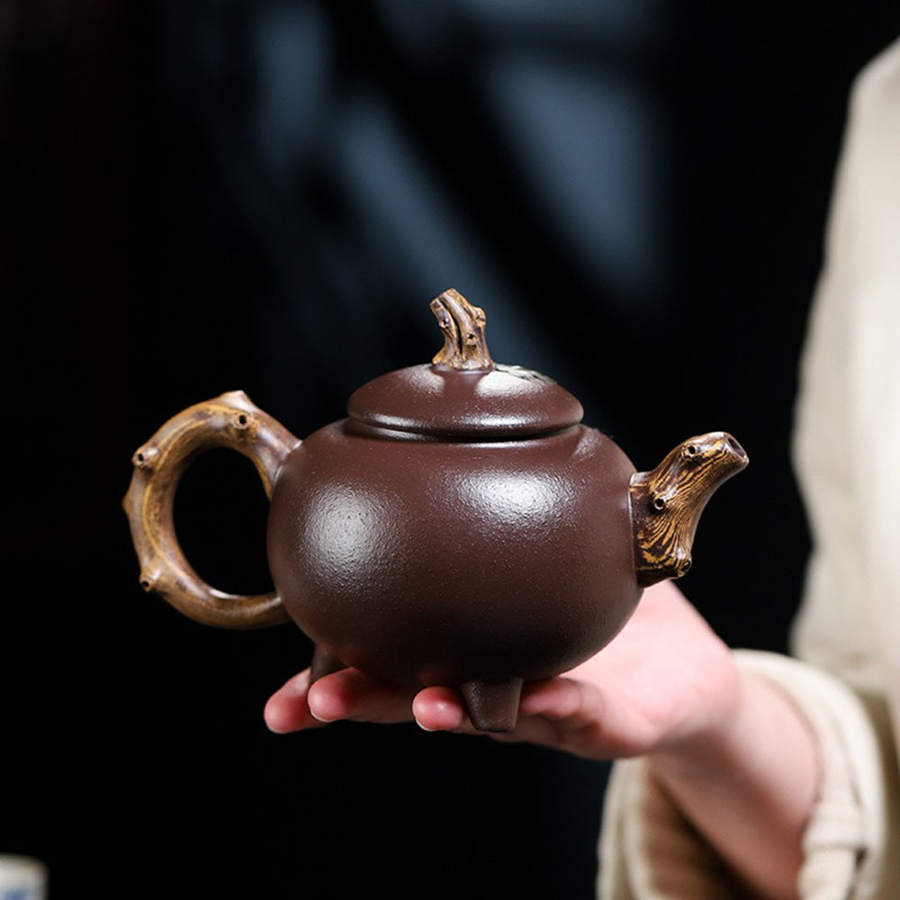 Three-legged Gourd Purple Clay Teapot