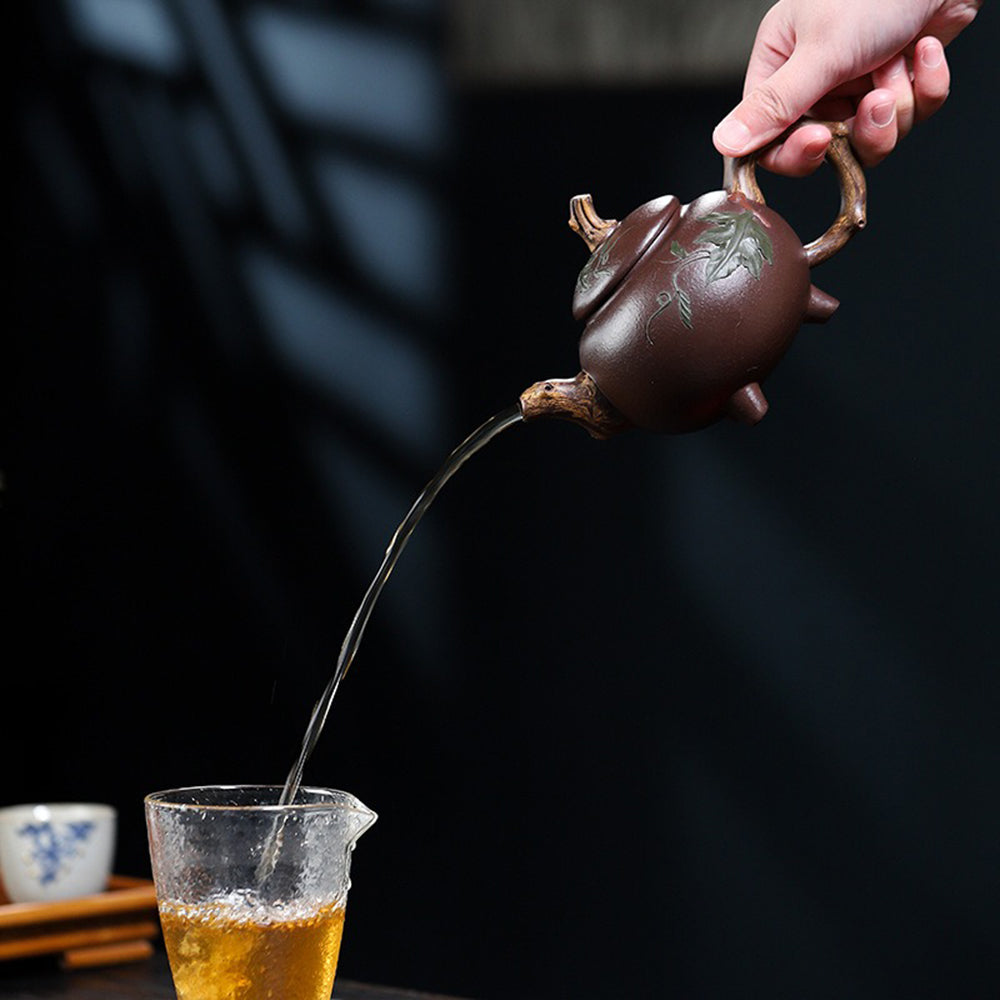 Three-legged Gourd Purple Clay Teapot