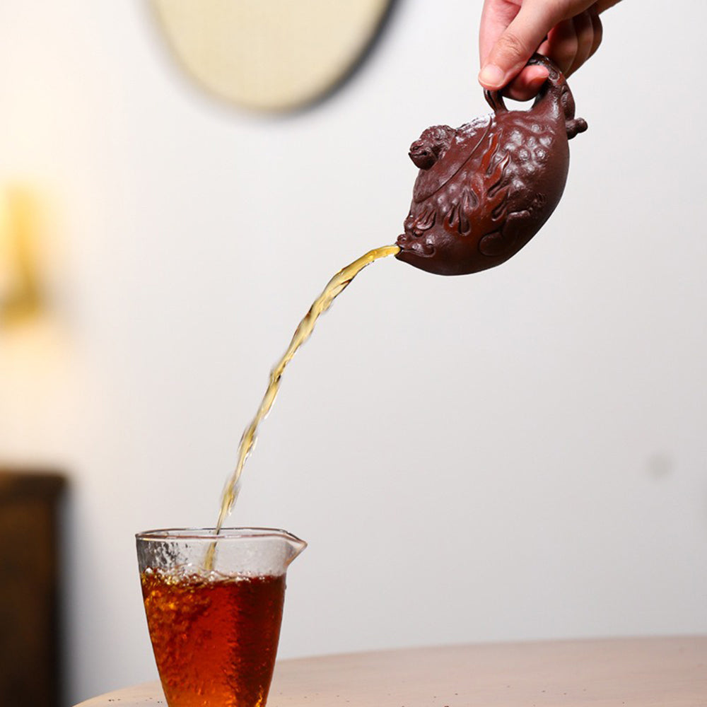 Yixing Purple Clay Toad Teapot