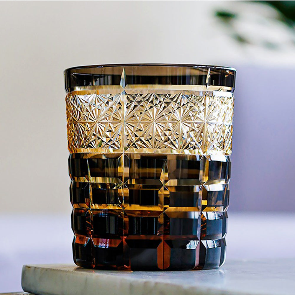 Edo Kiriko Handcrafted Diamond Whiskey Glass Tea Cup