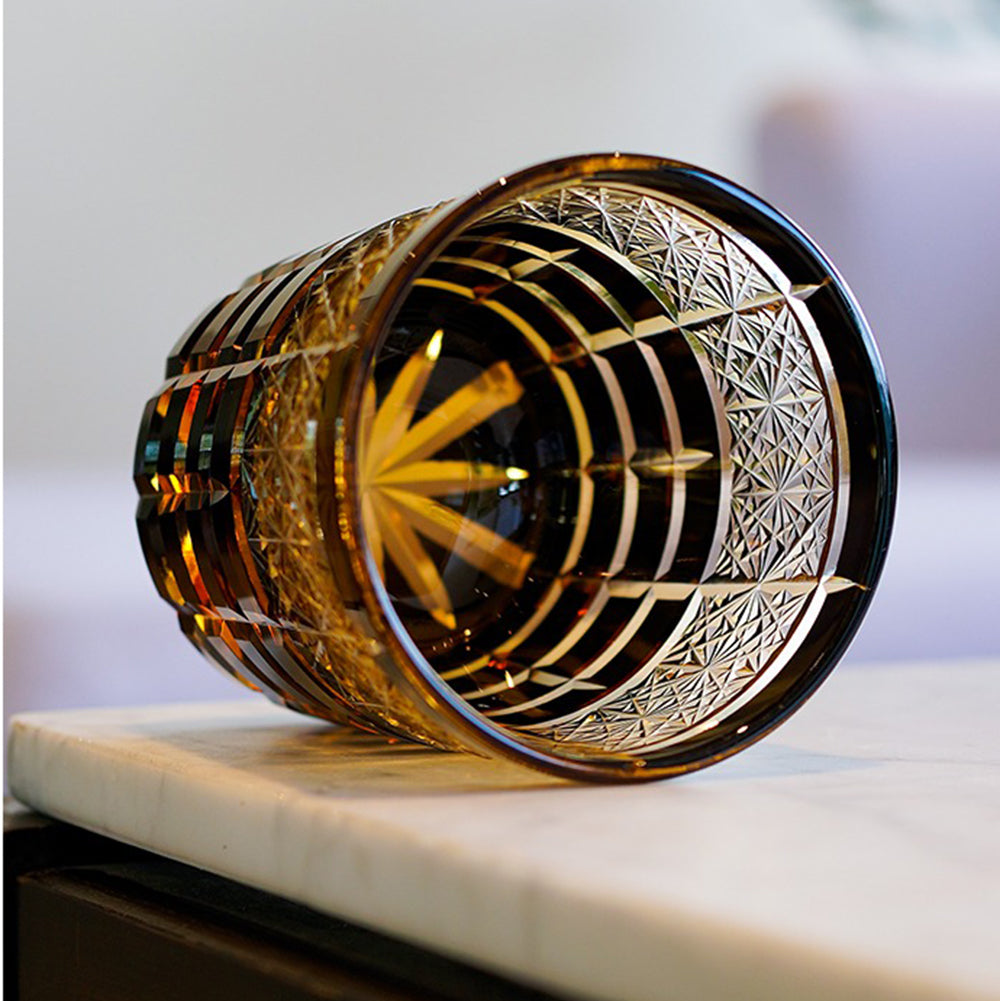 Edo Kiriko Handcrafted Diamond Whiskey Glass Tea Cup