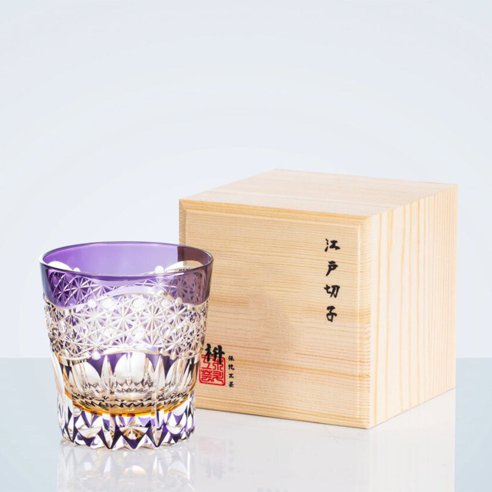 Edo Kiriko Handcrafted Fluorite Whiskey Glass Tea Cup