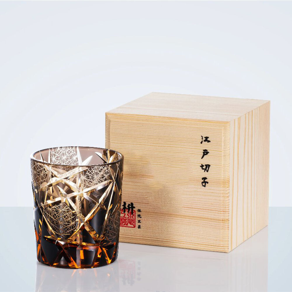 Edo Kiriko Handcrafted Lightning Whisky Glass Tea Cup