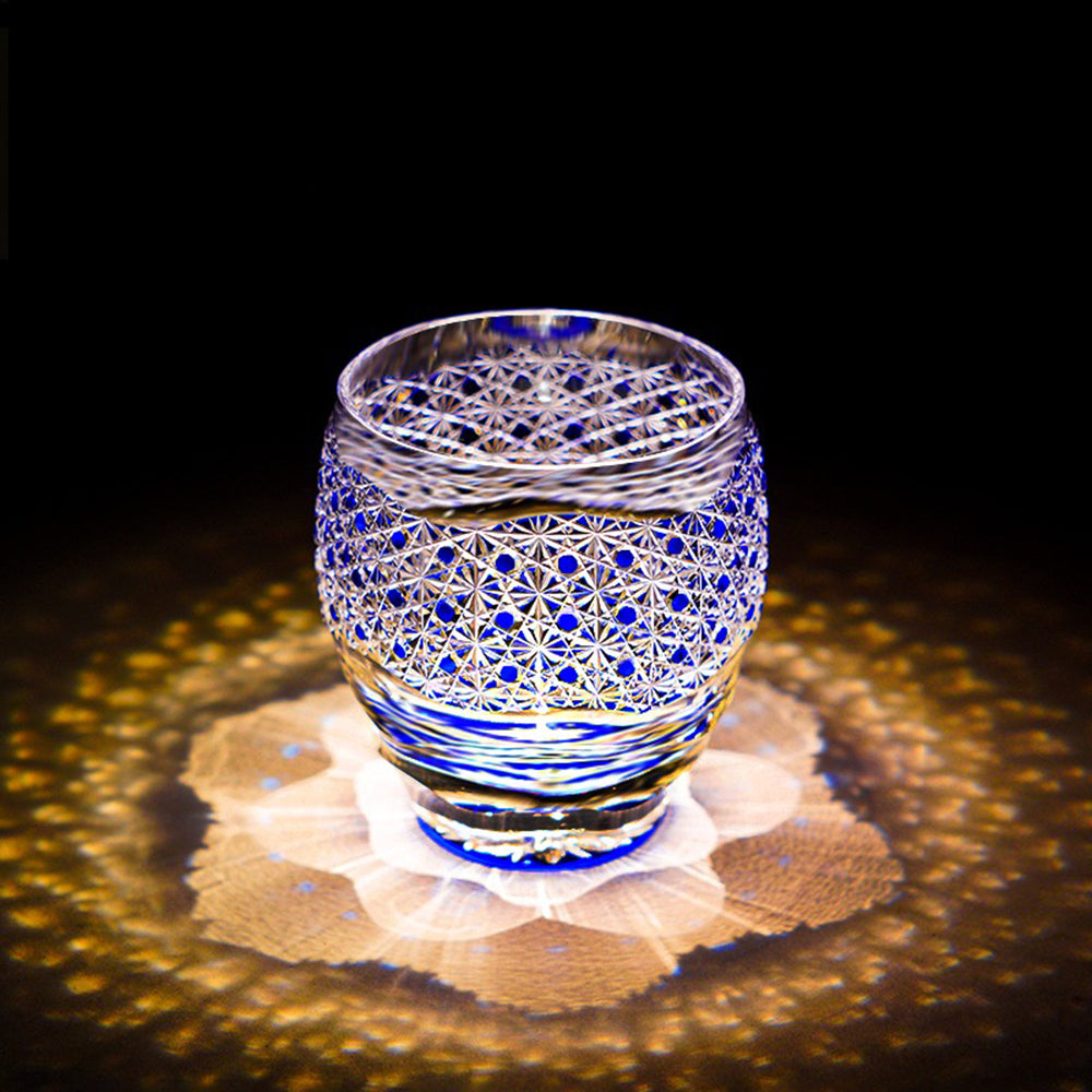 Edo Kiriko Handcrafted Starry Sky Whisky Glass Tea Cup