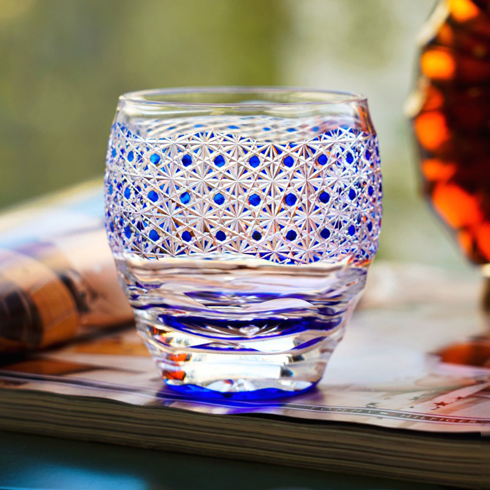 Edo Kiriko Handcrafted Starry Sky Whisky Glass Tea Cup