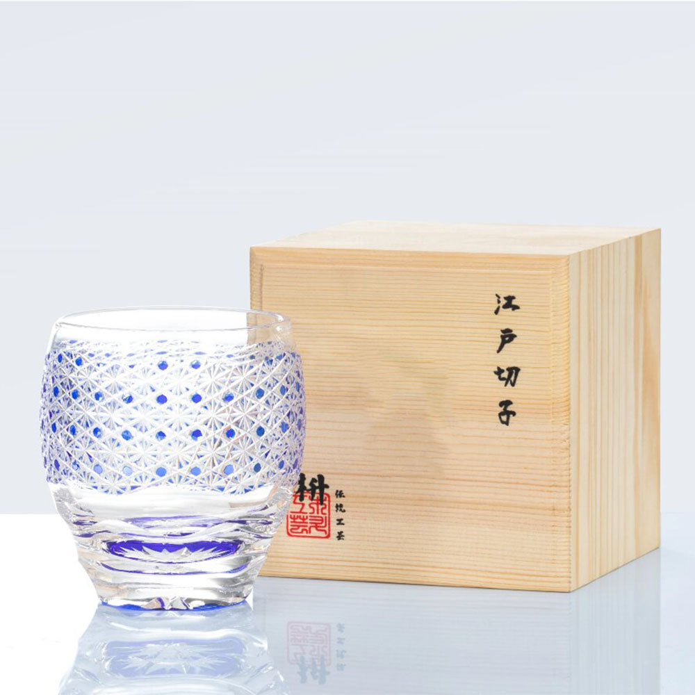 Edo Kiriko Handcrafted Starry Sky Whisky Glass Tea Cup