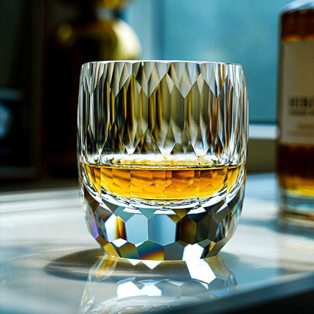 Edo Kiriko Handcrafted Diamond Cut Whisky Glass Tea Cup – Umi Tea Sets