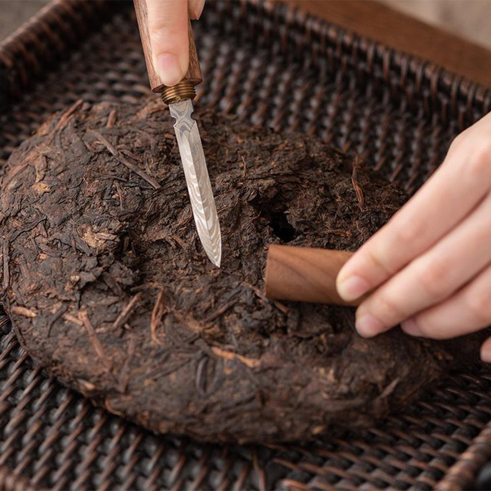 Walnut Wood Tea Utensils Set With Coaster
