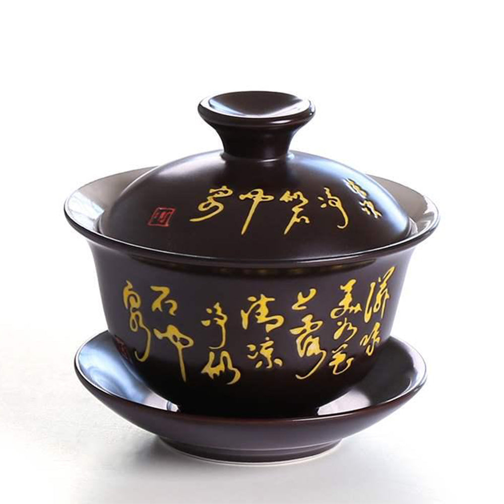 Tang Peom Tea Set With Maitreya Buddha Tea Tray