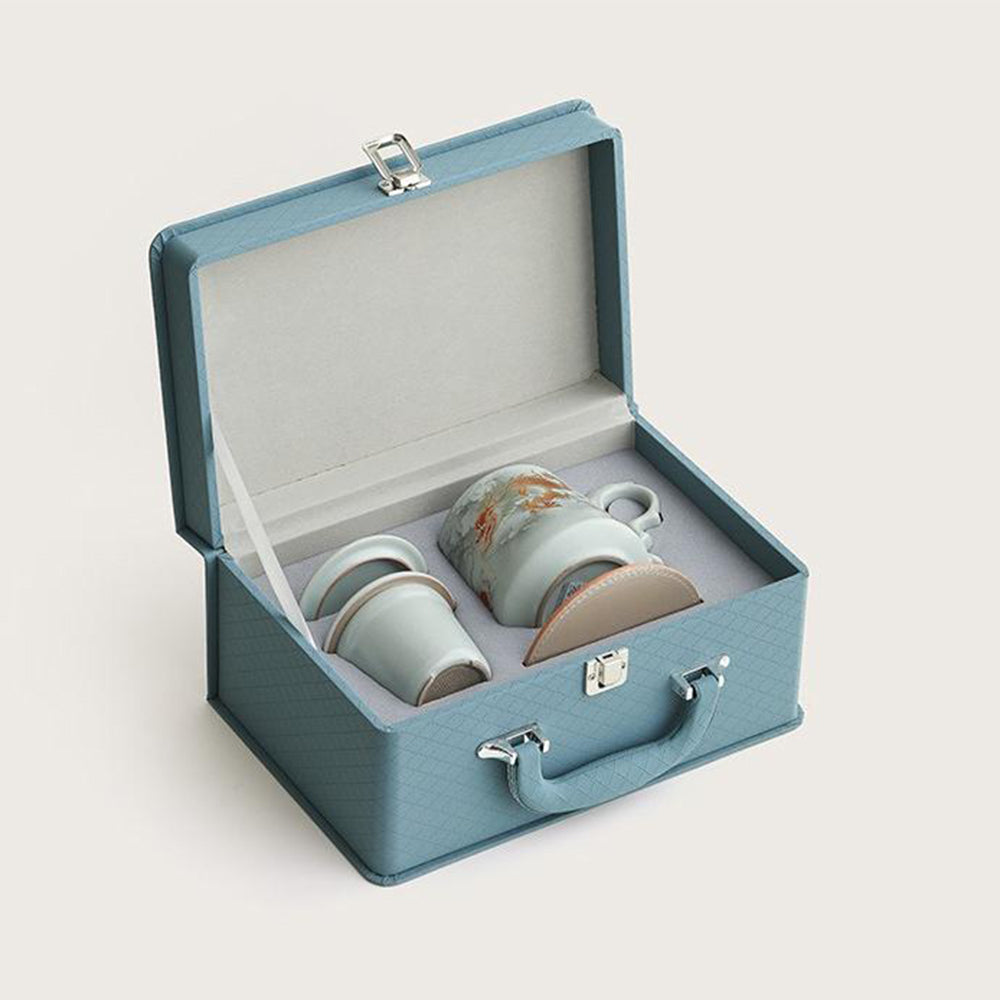 Chinese Ruyao Dragon Tea Cup With Infuser