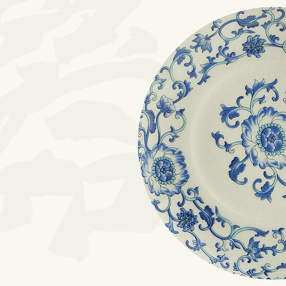 Blue And White Ruyao Twig Flowers Tea Cup