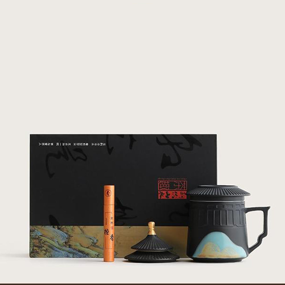 Chinese Palace Moutain Ceramic Tea Cup