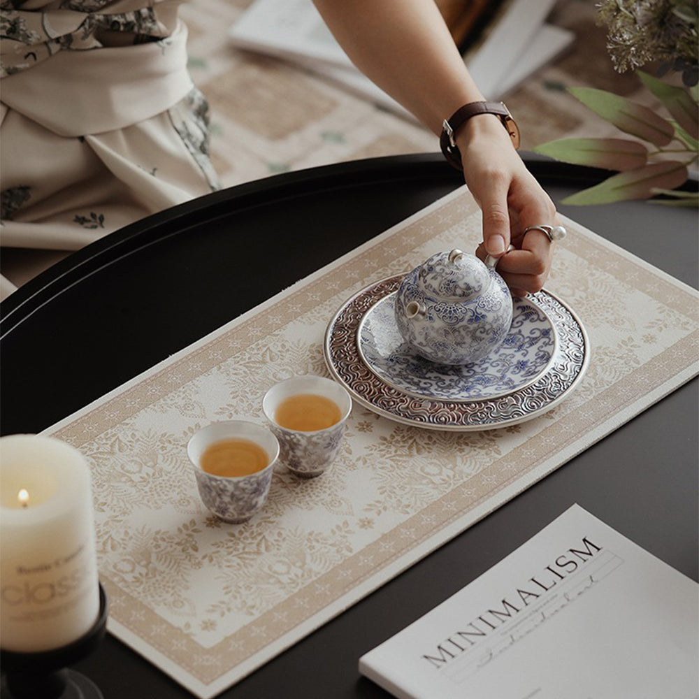 Chinese Silver-Gilt Blue And White Porcelain Teapot