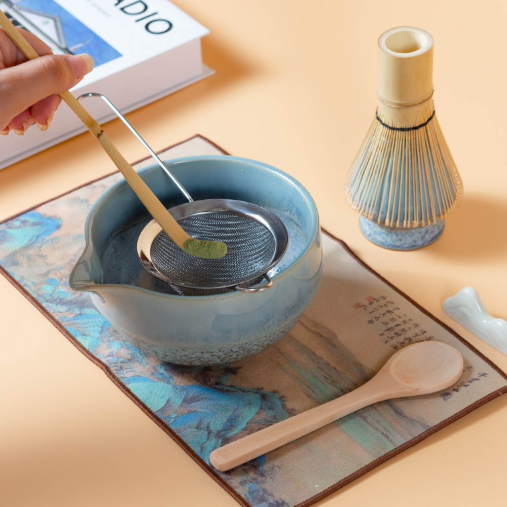 Japanese Blue Matcha Green Tea Set