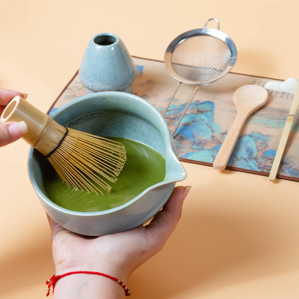 Japanese Blue Matcha Green Tea Set