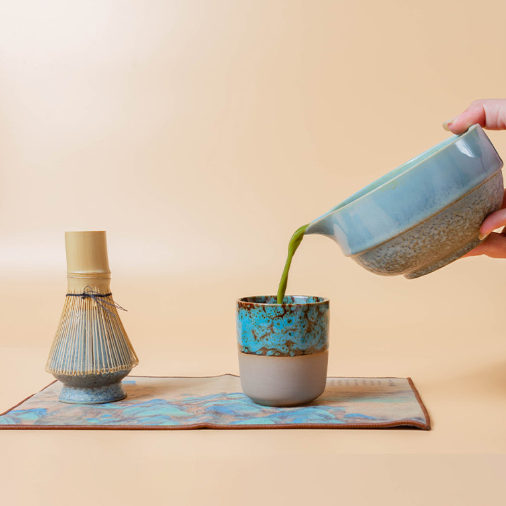 Japanese Blue Matcha Green Tea Set