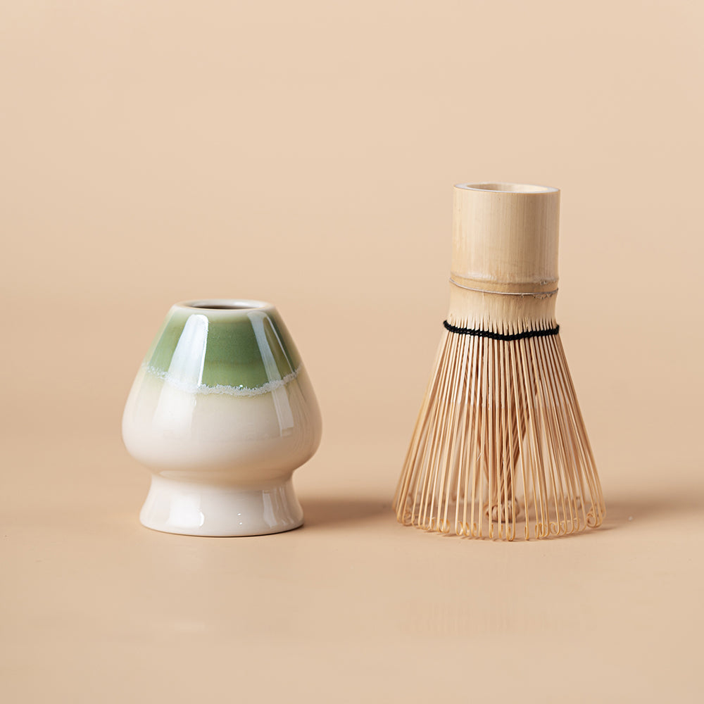Japanese Kiln Changed Green Matcha Tea Set