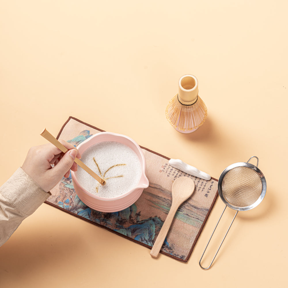 Japanese Pink Matcha Green Tea Set