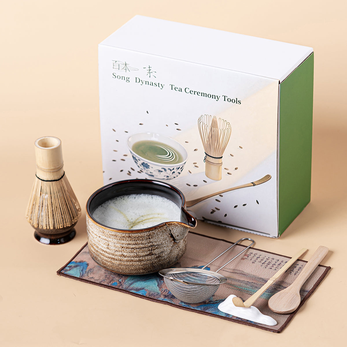 Japanese Kiln Changed Matcha Green Tea Set
