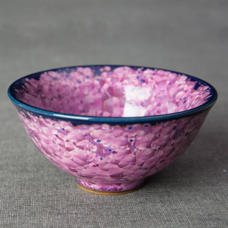 Authentic Handmade Jianzhan Purple Gongfu Tea Cup With Sterling Silver