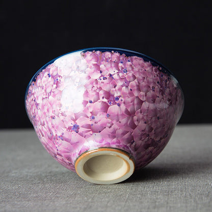 Authentic Handmade Jianzhan Purple Gongfu Tea Cup With Sterling Silver