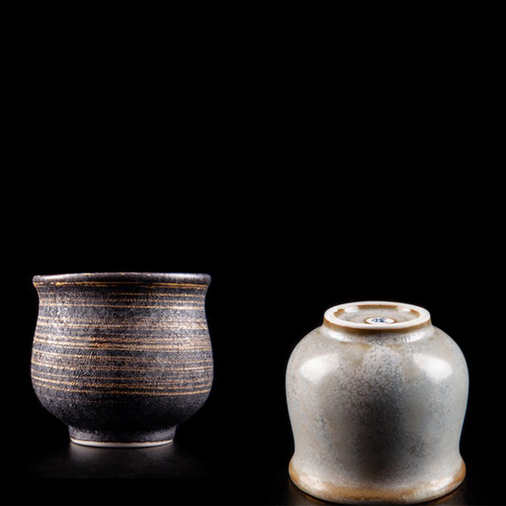 Japanese Hasami Ware Tianmoku Tea Cup Set of Six