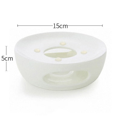 White Porcelain Candle Teapot Warmer