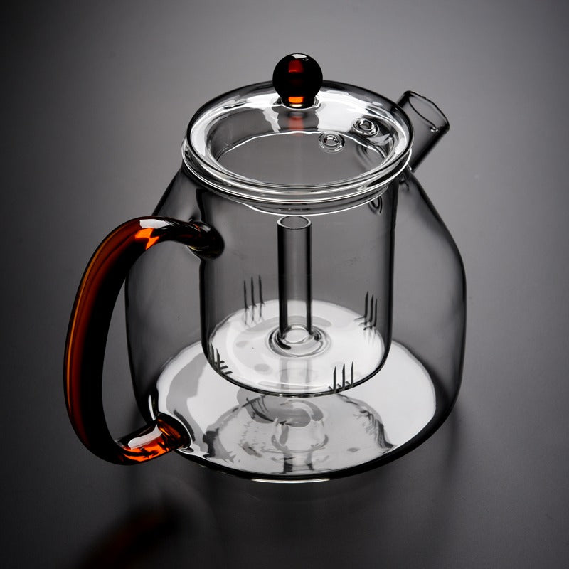 Water Steam Large Glass Teapot