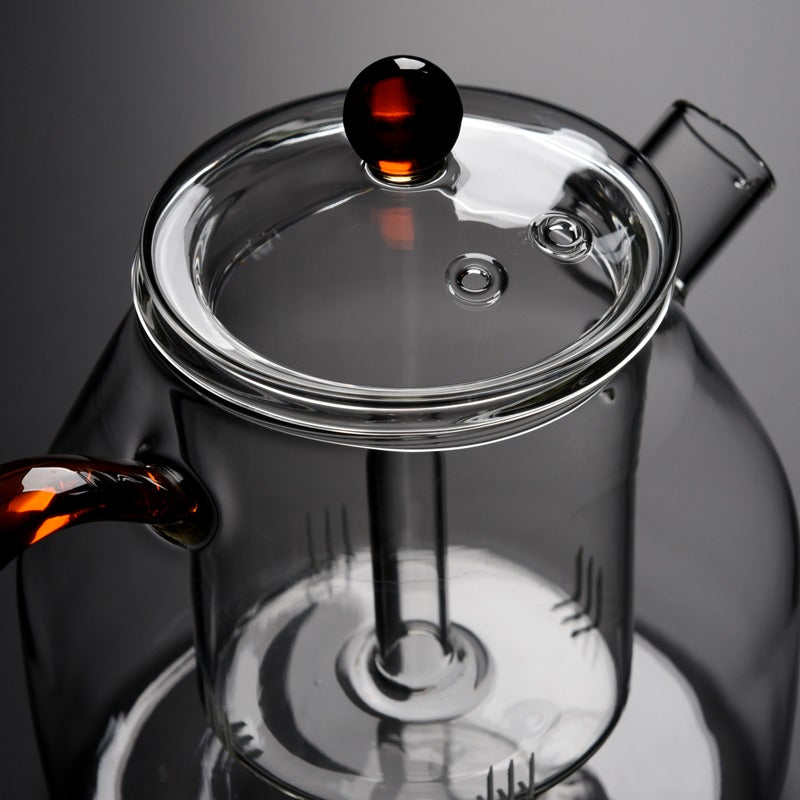 Water Steam Large Glass Teapot