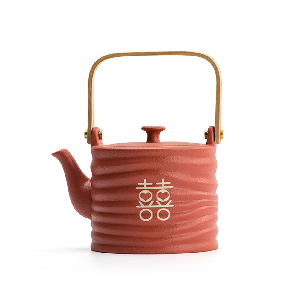 Double Happiness Lines Wedding Tea Set