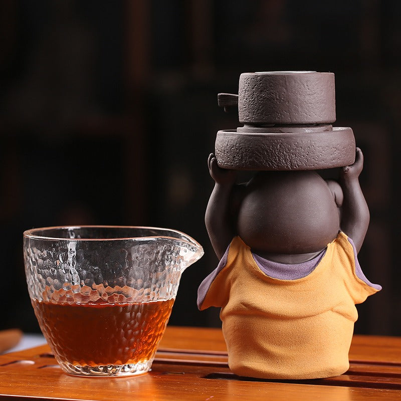 Purple Clay Pig Tea Strainer