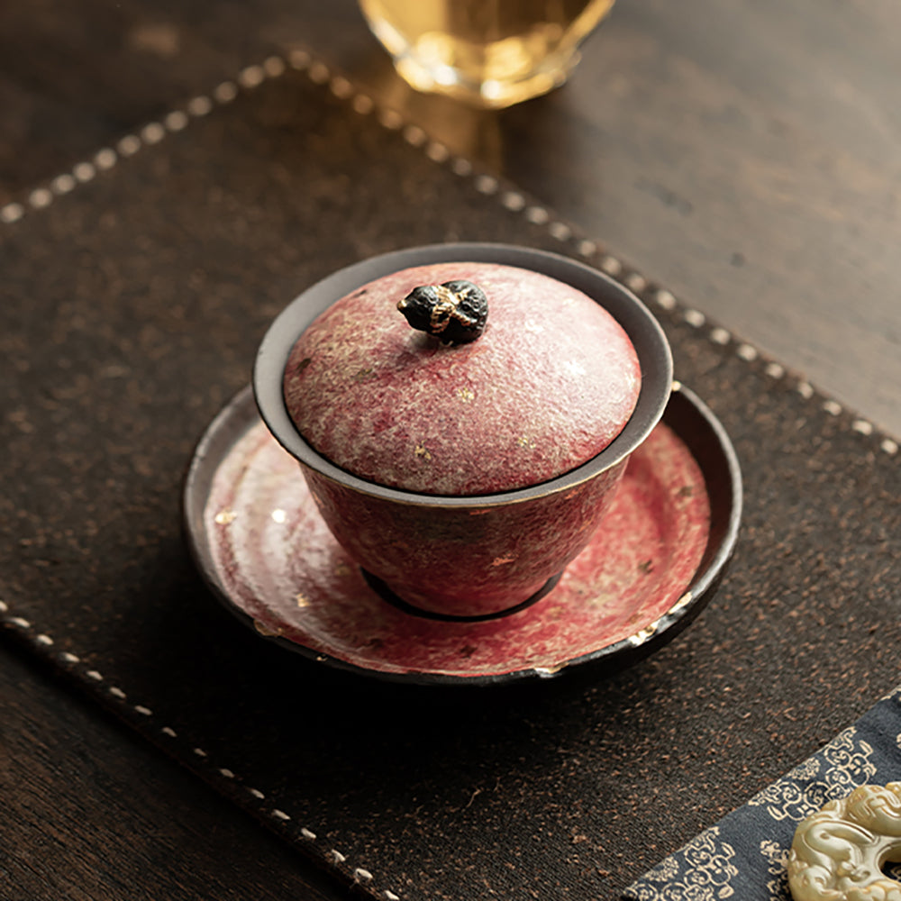 Pink Rock Ore Pottery Gaiwan